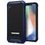Spigen Signature etui ochronne z plastiku i poliwęglanu dla Apple iPhone XS / iPhone X - niebieskie