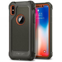 Spigen Armor bardzo trwałe etui ochronne ze wzmocnionymi narożnikami dla Apple iPhone XS / iPhone X - zielone