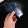 Etui plastikowe do iPhone 8 Plus / 7 Plus z ochroną 360° - chroni część przednią i tylną - ciemnoniebieskie