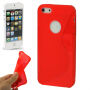 Etui ochronne plastikowe "S line" dla iPhone 5 / 5S / SE (2016) - czerwone