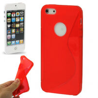 Etui ochronne plastikowe "S line" dla iPhone 5 / 5S / SE (2016) - czerwone