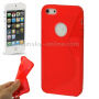 Etui ochronne plastikowe "S line" dla iPhone 5 / 5S / SE (2016) - czerwone