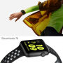 Silikonowy pasek do Apple Watch 42mm / 41mm / 40mm / 38mm - czarno-szary