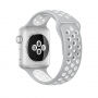 Silikonowy pasek do Apple Watch 42mm / 41mm / 40mm / 38mm - szary-biały