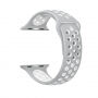 Silikonowy pasek do Apple Watch 42mm / 41mm / 40mm / 38mm - szary-biały