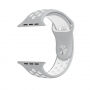 Silikonowy pasek do Apple Watch 42mm / 41mm / 40mm / 38mm - szary-biały
