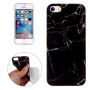 Etui ochronne plastikowe dla iPhone 5 / 5S / SE (2016) - czarny marmur