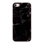 Etui ochronne plastikowe dla iPhone 5 / 5S / SE (2016) - czarny marmur