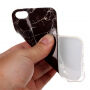 Etui ochronne plastikowe dla iPhone 5 / 5S / SE (2016) - czarny marmur