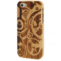 Drewniane etui dla Apple iPhone 5 - steampunk