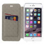 Otwierany / flip skórzany futerał dla Apple iPhone 6 / 6S - champagne