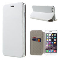 Otwierany / flip skórzany futerał dla Apple iPhone 6 / 6S - biały