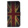 Futerał ze stojakiem i przegródkami na dokumenty dla Apple iPhone XS / iPhone X - retro flaga UK