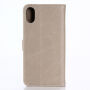 CRAZY HORSE futerał ze stojakiem i przegrodami na dokumenty dla Apple iPhone XS / iPhone X - beżowa