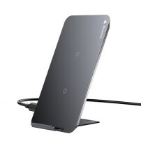 BASEUS Qi stojak ładowarka z szeroką powierzchnią ładowania dla iPhone - czarny