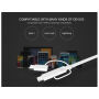 MCDODO USB kabel z lightning / micro USB / USB-C złączami dla Apple iPhone - 1 m - biały