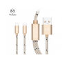 MCDODO USB kabel z dwoma złączami lightning dla Apple iPhone - 1 m - złoty