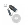 MCDODO 3w1 ładowarka samochodowa ze złączami lightning / micro USB i dwoma portami USB dla Apple iPhone / iPad / iPod - 1,2 m -biała