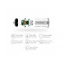 MCDODO ładowarka samochodowa z dwoma portami USB Apple iPhone / iPad / iPod - srebrna