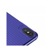 MCDODO etui ochronne z plastikowym wzorem dla Apple iPhone XS / iPhone X - niebieskie