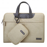 Cartinoe elegancka torba z małym portfelem dla Apple MacBook Pro 15" - beżowa / szara