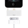 Redukcja / adapter 30pin złącze na lightning z audio 3,5 mm jack złączem dla iPhone 6 Plus / 6S Plus - biała