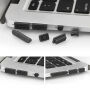 ENKAY etui plastikowe z ochroną klawiszów i zaślepkami złączy dla MacBook Air 13" (A1237, A1304, A1369) - czarne