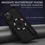 RedPepper odporny na wstrząsy pokrowiec wodoodporny z ładowaniem MagSafe do iPhone 12 Pro Max - czarne