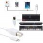 Kabel połączeniowy MIDI do pianina elektronicznego ze złączem lightning do iPhone / iPad - 1 m - biały