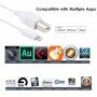 Kabel połączeniowy MIDI do pianina elektronicznego ze złączem lightning do iPhone / iPad - 1 m - biały