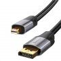 Baseus pleciony kabel o dużej prędkości ze złączami Mini DP / DP - 3m - czarny