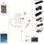 NK-107 3w1 Adapter OTG ze złączem lightning na ethernet + USB + lightning do iPhone / iPad - biały