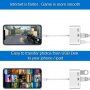 NK-107 3w1 Adapter OTG ze złączem lightning na ethernet + USB + lightning do iPhone / iPad - biały