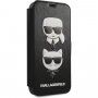 Karl Lagerfeld Heads pokrowiec flip do iPhone 12 mini - czarne