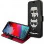 Karl Lagerfeld Heads pokrowiec flip do iPhone 12 Pro Max - czarne