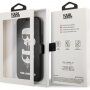 Karl Lagerfeld Heads pokrowiec flip do iPhone 12 Pro Max - czarne