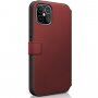 Mercedes Perforated Leather pokrowiec flip do iPhone 12 mini - czerwony