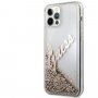 Guess Liquid Glitter Vintage etui do iPhone 12 Pro Max - złote