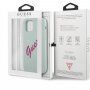 Guess Vintage Script etui silikonowe do iPhone 12 Pro Max - miętowe