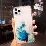 Przezroczyste etui odporne na wstrząsy ze wzorem marmuru do iPhone 12 Pro Max - jasnoniebieskie