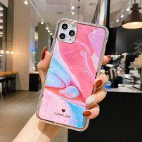Ochronne etui odporne na wstrząsy abstrakcja do iPhone 11 Pro Max - różowo - niebieskie
