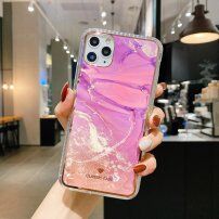 Ochronne etui odporne na wstrząsy abstrakcja do iPhone 12 Pro Max - fioletowo - różowy
