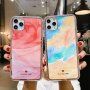 Ochronne etui odporne na wstrząsy abstrakcja do iPhone 12 Pro Max - czerwono - różowy
