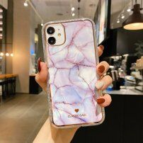 Etui odporne na uderzenia ze wzorem marmuru do iPhone 11 Pro Max - fioletowy