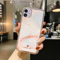Etui odporne na uderzenia ze wzorem marmuru do iPhone 11 Pro - jasny koral