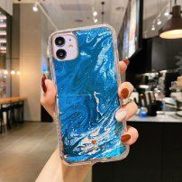 Etui odporne na uderzenia ze wzorem marmuru do iPhone 12 mini - błękitno-niebieskie