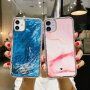 Etui odporne na uderzenia ze wzorem marmuru do iPhone 12 mini - błękitno-niebieskie