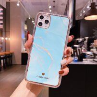 Etui odporne na uderzenia ze wzorem marmuru do iPhone 11 Pro Max - jasnoniebieskie