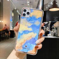 Ochronne etui odporne na wstrząsy abstrakcja do iPhone 11 - niebiesko - żółte
