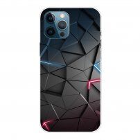 Etui odporne na wstrząsy ze wzorem geometrycznym do iPhone 12 Pro Max - czarny